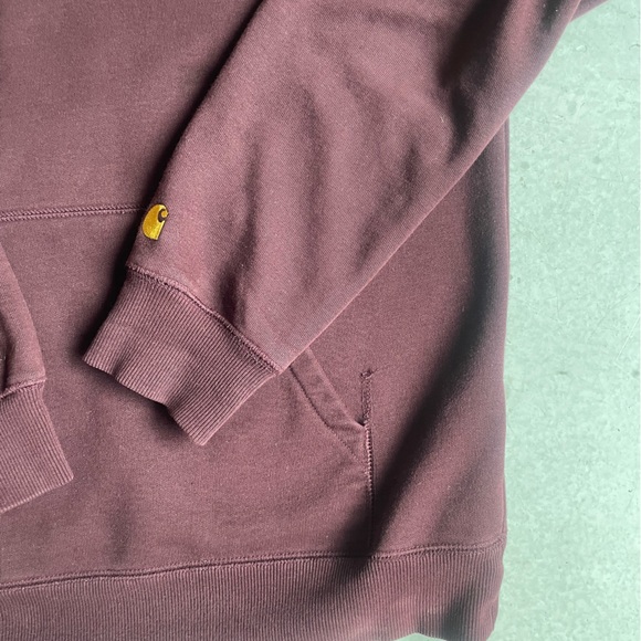 Carhartt WIP Burgundy Chase Hoodie - Picture 5 of 5